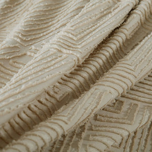 Tufted Textured Jacquard Quilt Cover Set | Beige | King Size