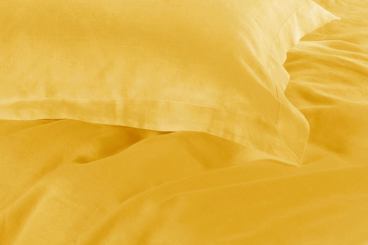 1000TC | Tailored | Ultra Soft | King Size | Yellow | Duvet Quilt Cover Set