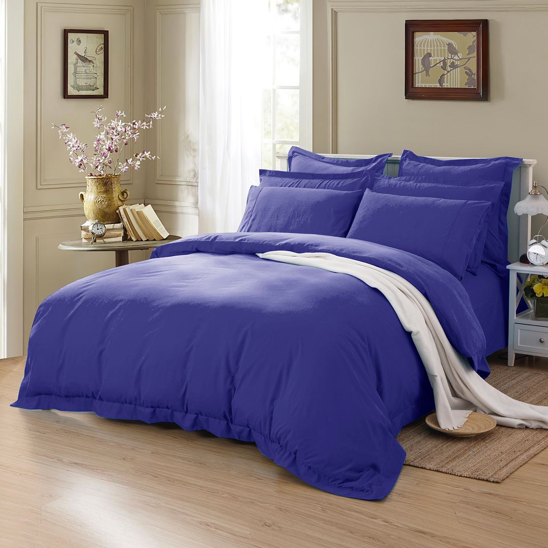 1000TC | Tailored | King Single Size | Royal Blue | Duvet Quilt Cover Set