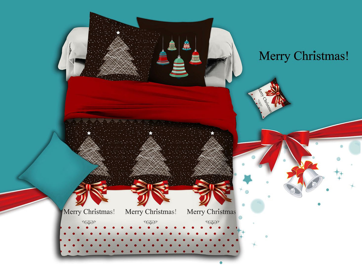 Merry | Double Size | Christmas Quilt/Duvet Cover Set