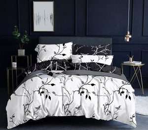 Tree | Reversible | King Size | White | Duvet Quilt Cover Set