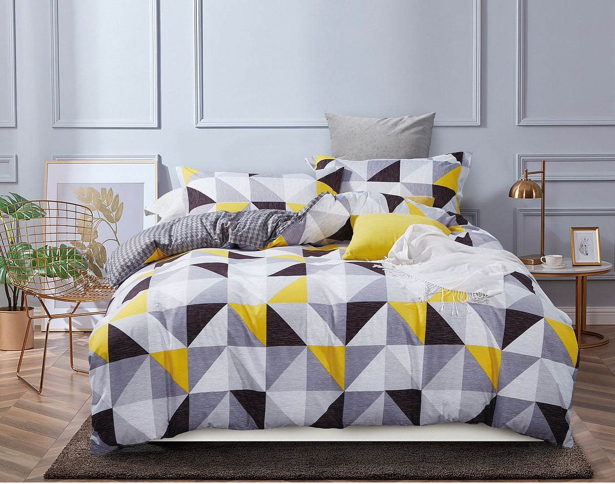 Geometric | King Size | Duvet Quilt Cover Set