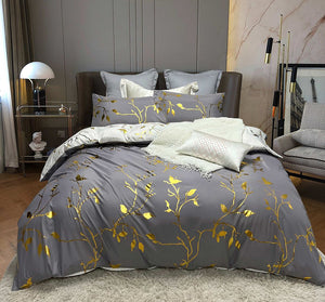 Reversible Design | King Size | White | Duvet Quilt Cover Set