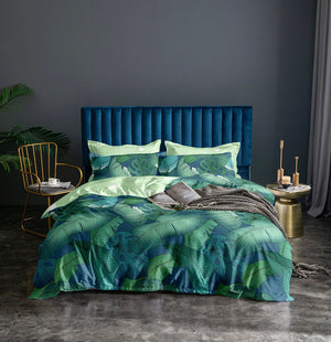 Kalena Leaves Quilt Cover Set | King Size