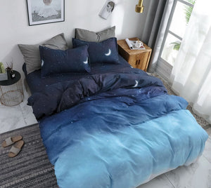 Night Blue | Queen Size | Duvet Quilt Cover Set