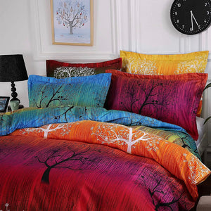 Rainbow Tree | Super King Size | Bed Quilt/Duvet Cover Set