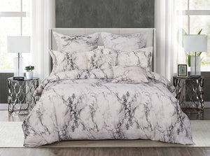White Marble | Super King Size | Duvet Quilt Cover Set