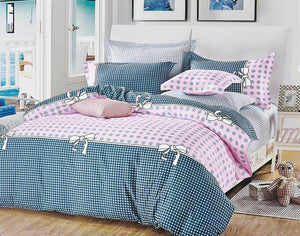 Pink Dots | Super King Size | Bed Quilt/Duvet Cover Set