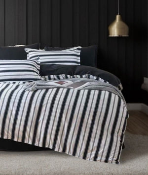 Ascar Striped Quilt Cover Set | Super King Size