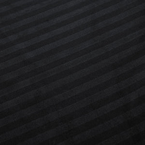 1000TC | Ultra Soft | Striped | Super King Size | Black | Duvet Quilt Cover Set