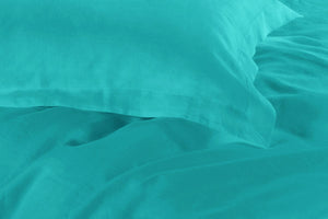 1000TC | Tailored | Single Size | Teal | Duvet Quilt Cover Set