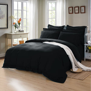 1000TC | Tailored | Super King Size | Black | Duvet Quilt Cover Set