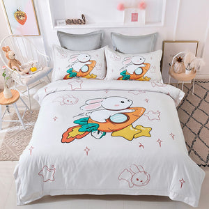Rabbit Kids Quilt Cover Set | Double Size