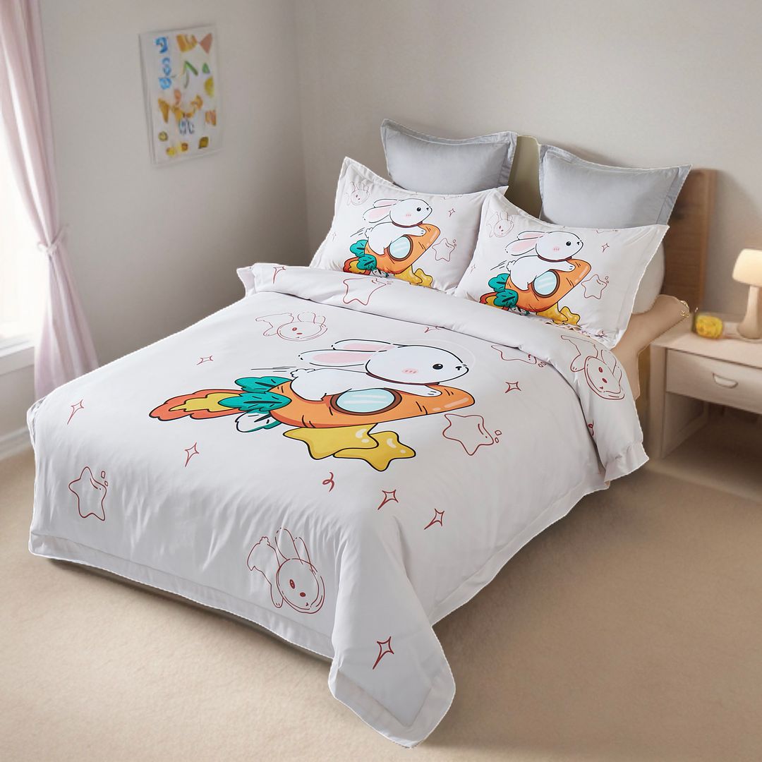 Rabbit Kids Quilt Cover Set | Double Size
