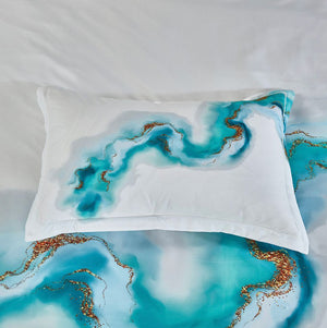Ocean Marble Quilt Cover Set | King Size