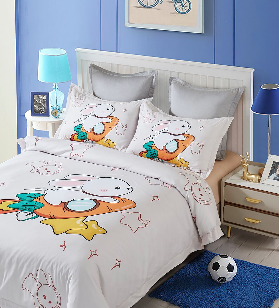 Rabbit Kids Quilt Cover Set | King Single Size