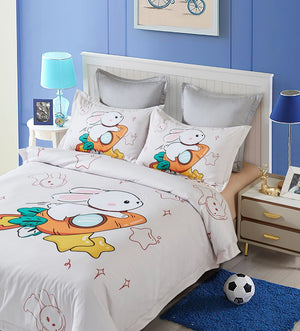 Rabbit Kids Quilt Cover Set | King Single Size