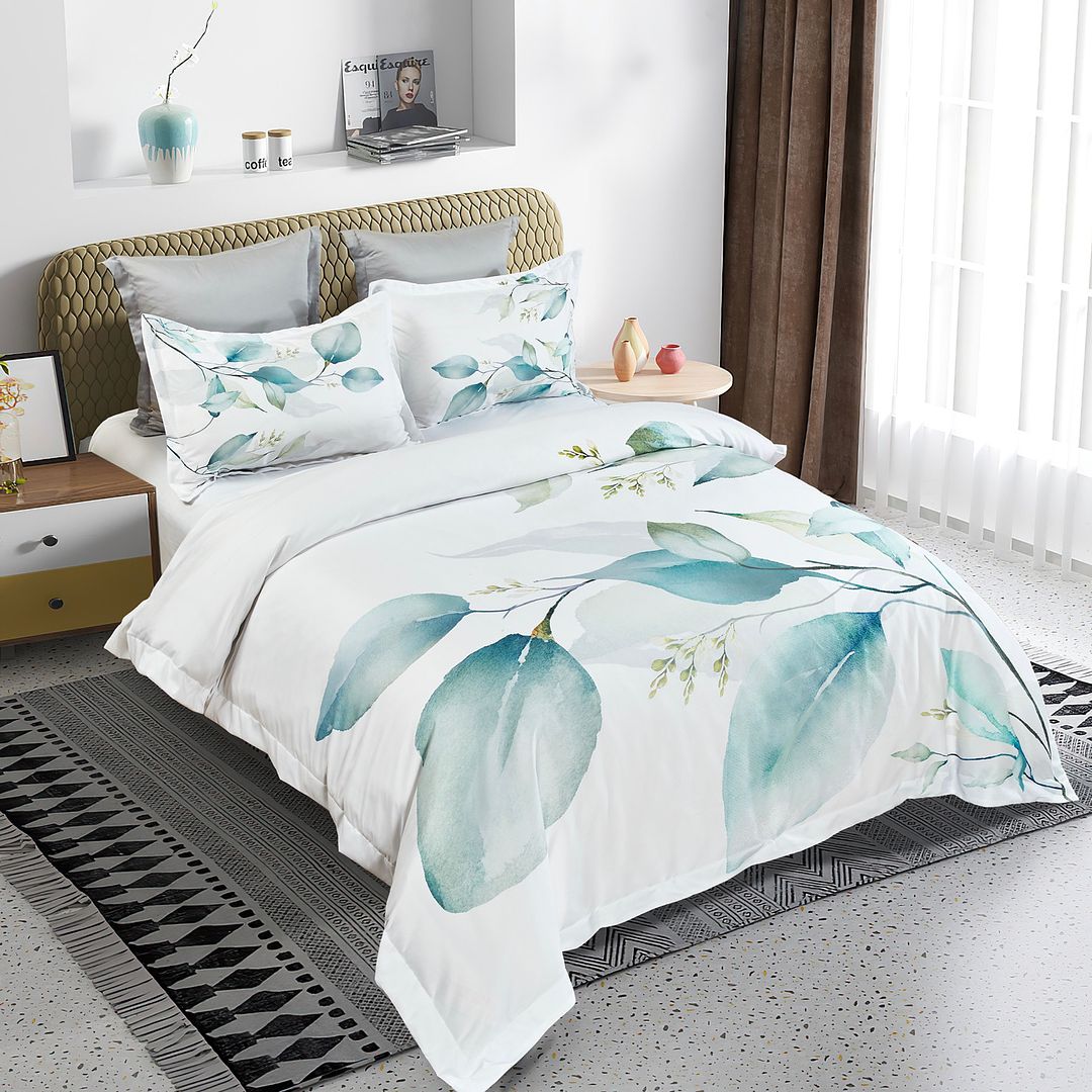 Angelis Leaves Quilt Cover Set | Queen Size
