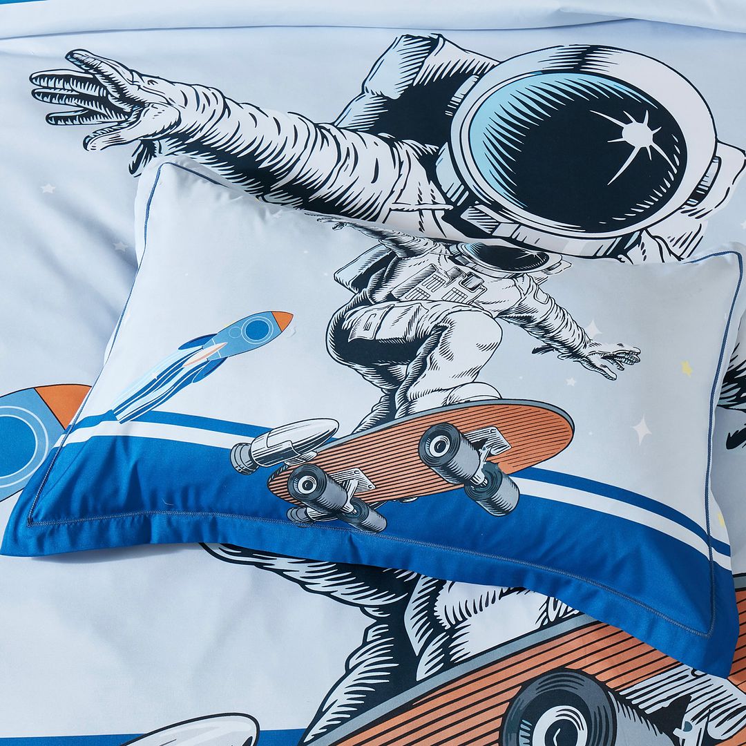 Astronaut Kids Quilt Cover Set | Single Size