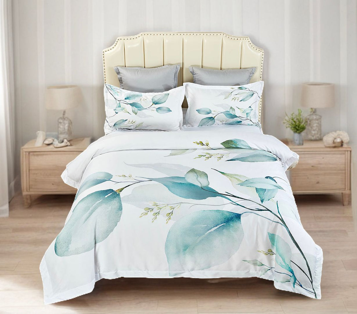 Angelis Leaves Quilt Cover Set | Super King Size