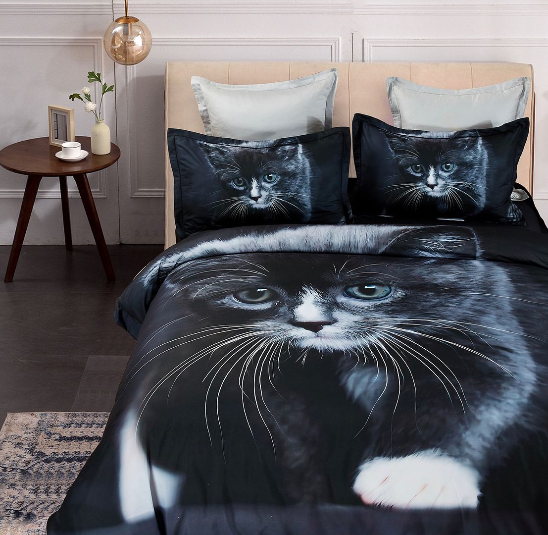 Cat Quilt Cover Set | Super King Size