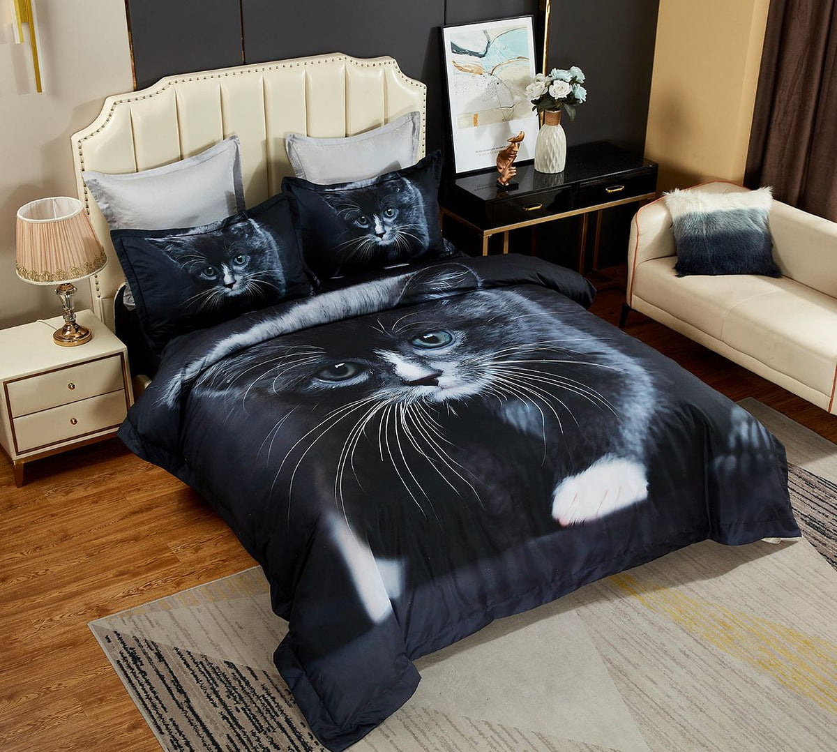 Cat Quilt Cover Set | Super King Size