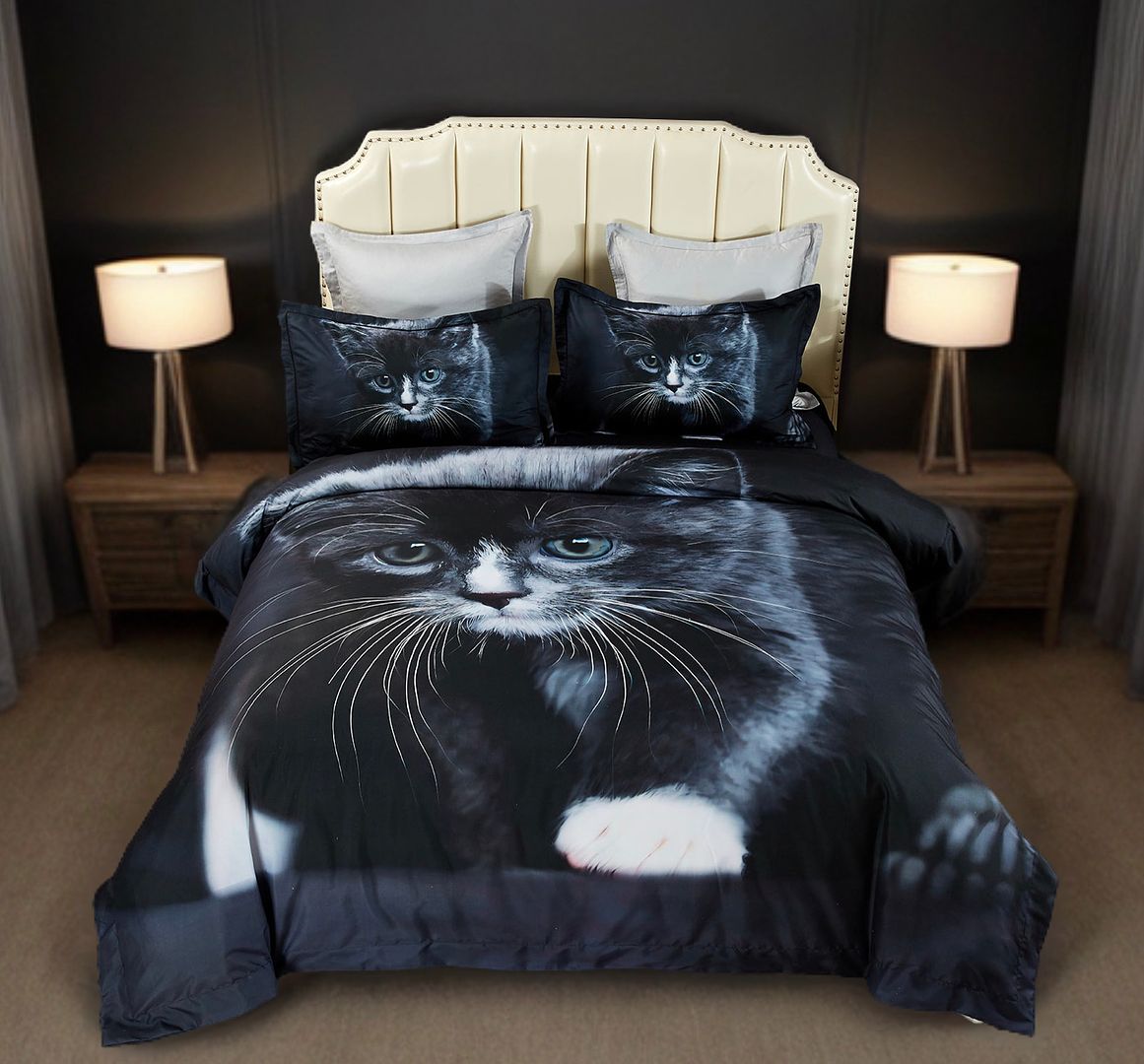 Cat Quilt Cover Set | Super King Size