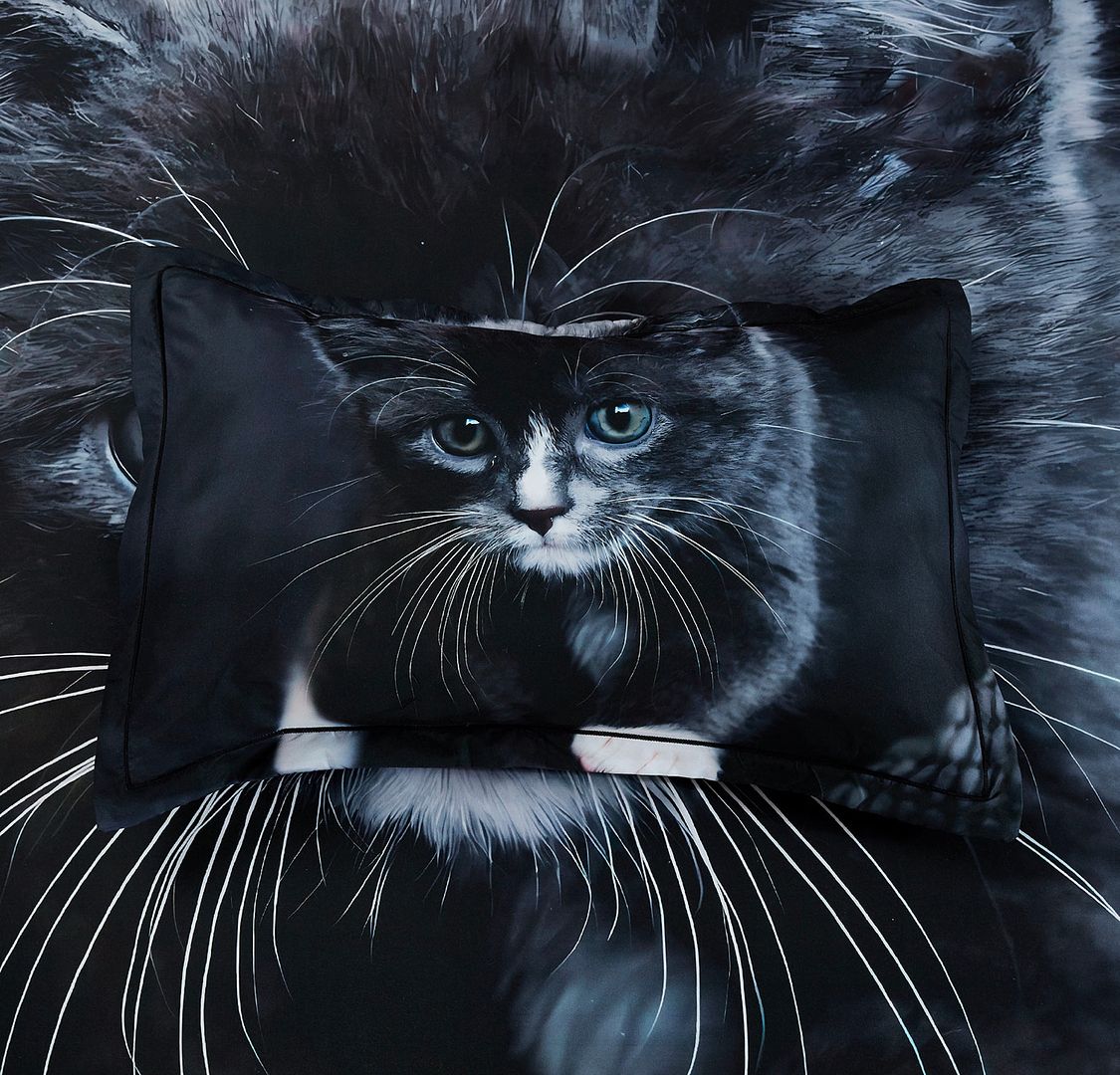 Cat Quilt Cover Set | Super King Size