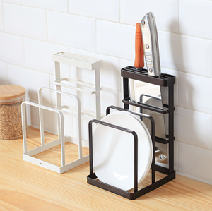 Knife & Chopping Board Shelf Stand | White