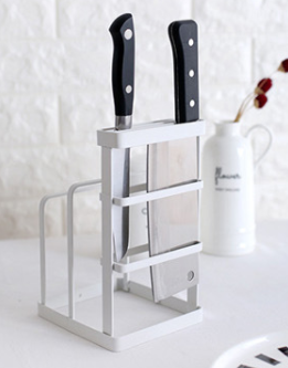 Knife & Chopping Board Shelf Stand | White