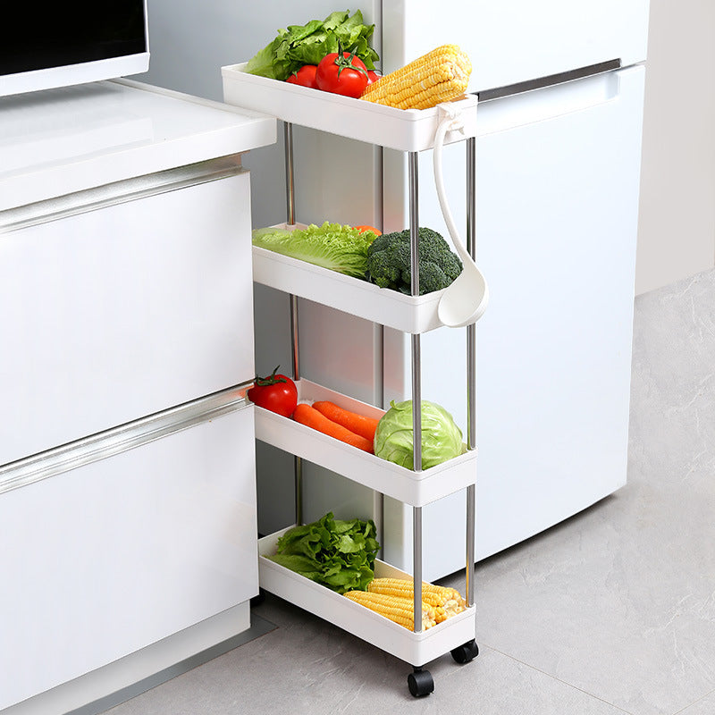 Narrow Rolling Storage Cart | 4 Tier