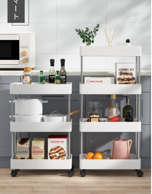 Narrow Rolling Storage Cart | 4 Tier