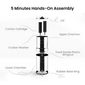 Phoenix Stainless Steel 6L with Fluoride & Smart Carbon Filter | No Stand