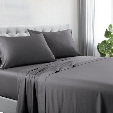 1200TC Hotel Quality Cotton Rich Sheet Set | King | Charcoal