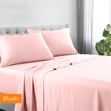 1200TC Hotel Quality Cotton Rich Sheet Set | Mega King | Blush