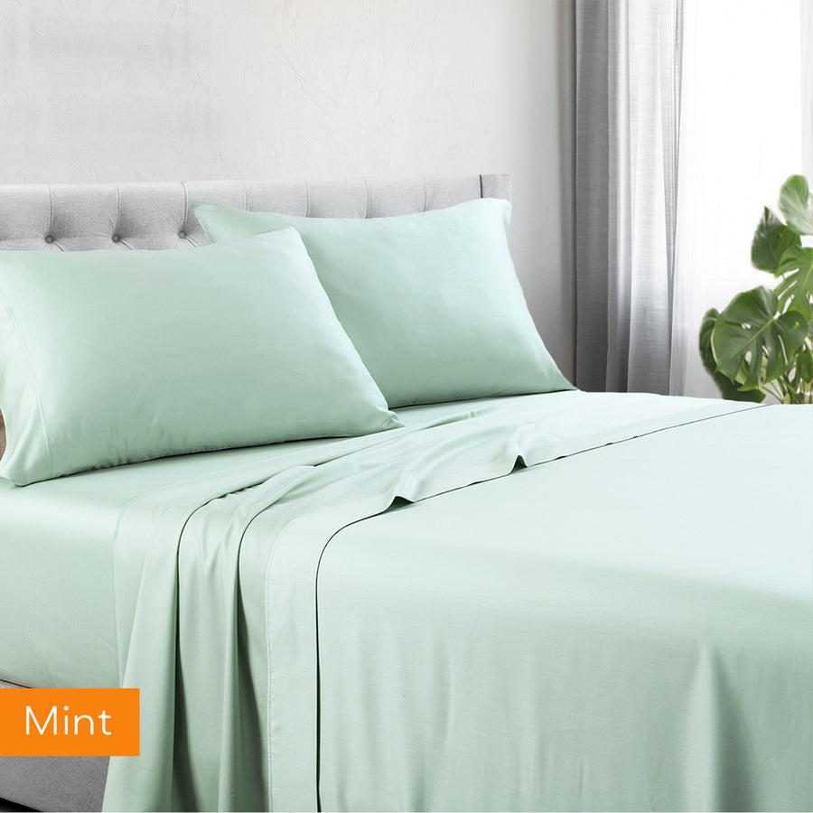 1200TC Hotel Quality Cotton Rich Sheet Set | Queen | Mint