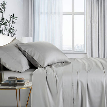 1000TC Bamboo Cotton Sheet Set | King | Silver