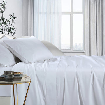 1000TC Bamboo Cotton Sheet Set | Queen | White