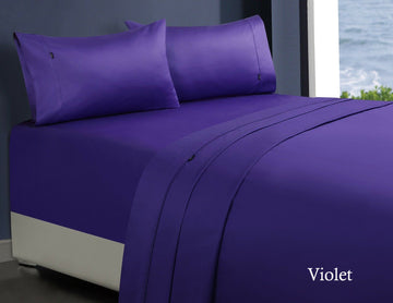 1000TC Egyptian Cotton Sheet Set | 1 King Single | Violet