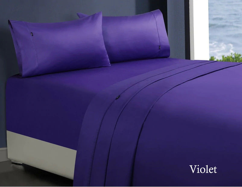 1000TC Egyptian Cotton Sheet Set | 1 Mega King | Violet