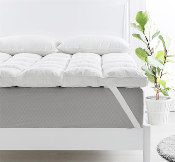 Duck Feather Down Mattress Topper | 1800gsm | King Single Size | Soft & Plush