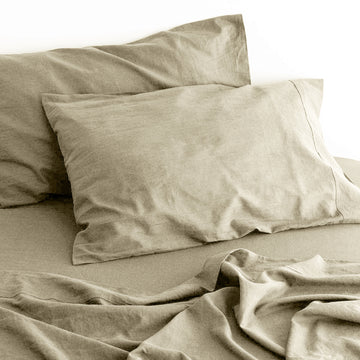 Luxurious Linen Cotton Sheet Set | 1 King Single | Natural