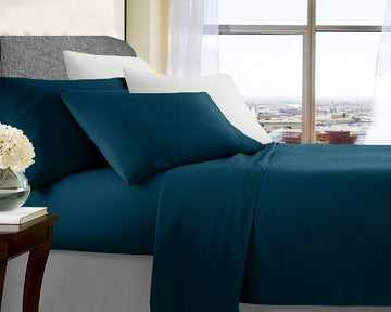 Ultra Soft Microfibre Sheet Set | Queen | Sailor Blue