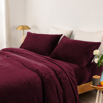 Thermal Microplush Sheet Set | Double | Aubergine