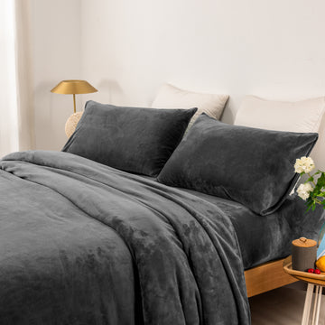 Thermal Microplush Sheet Set | Single | Charcoal