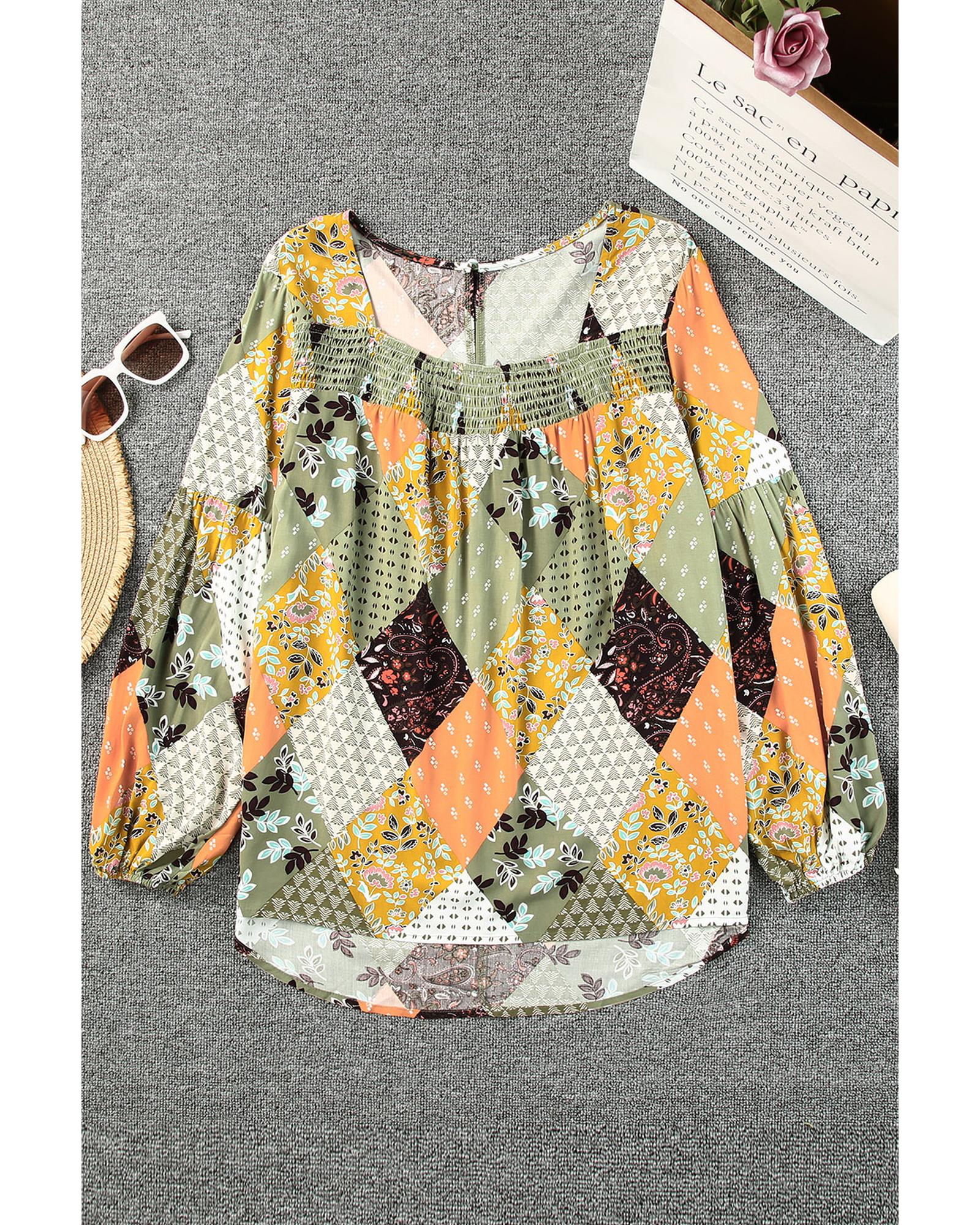 Azura Exchange Mixed Print Blouse - S