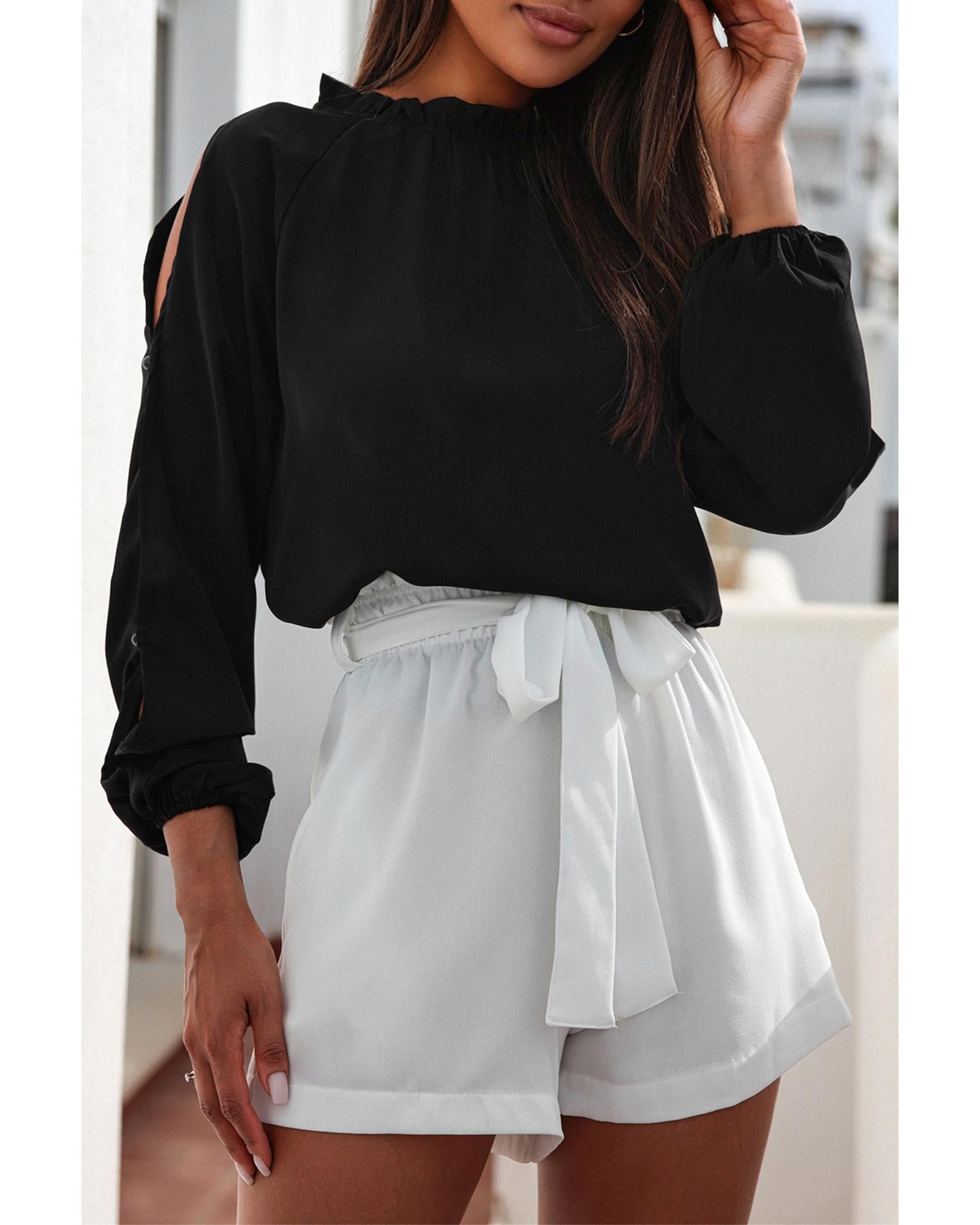 Azura Exchange Bishop Sleeve Blouse - S