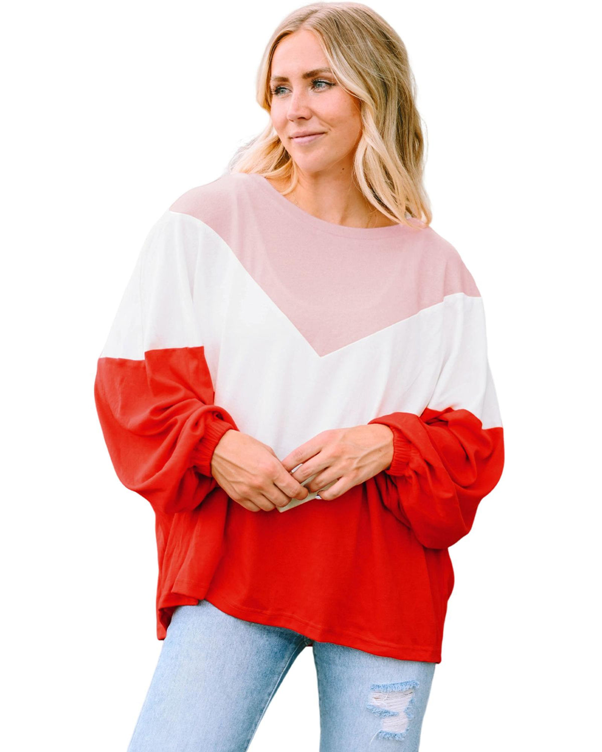 Azura Exchange Chevron Knit Top - XL