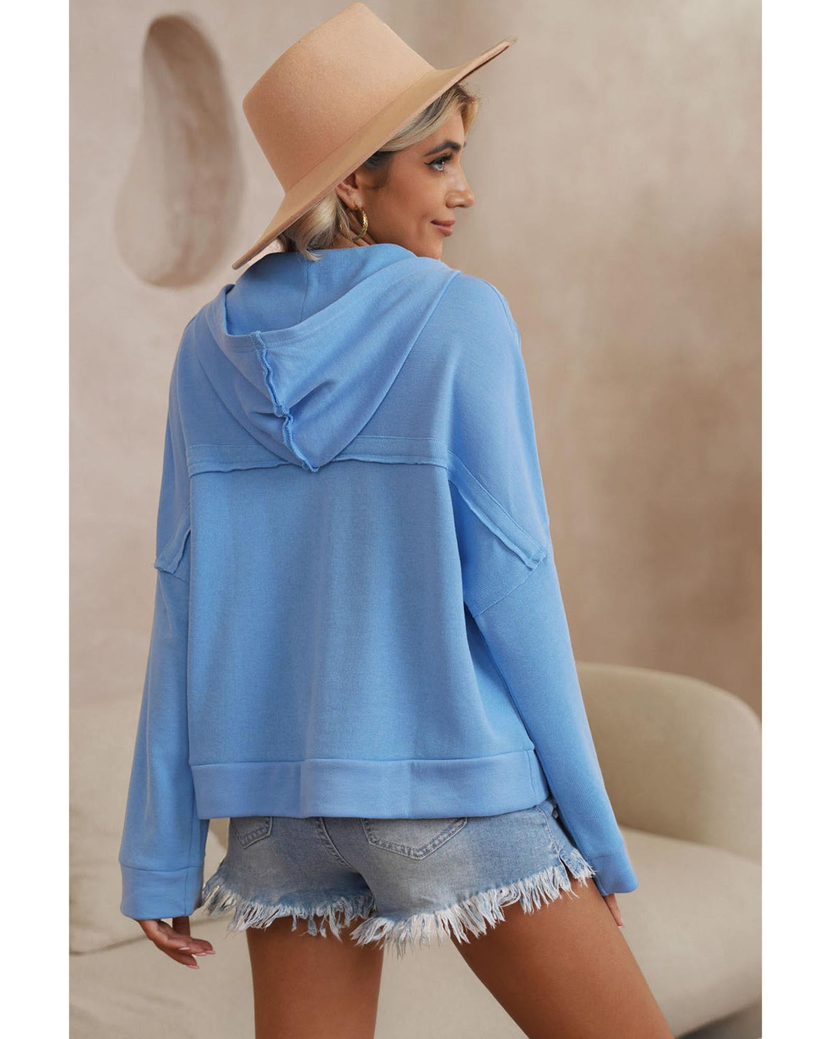 Azura Exchange Button Trim Hoodie - XL