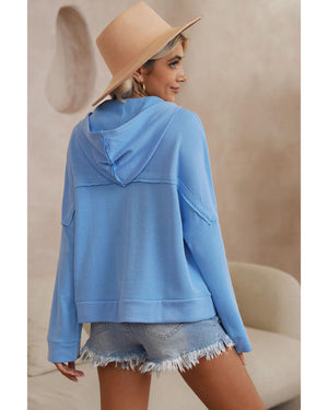 Azura Exchange Button Trim Hoodie - XL